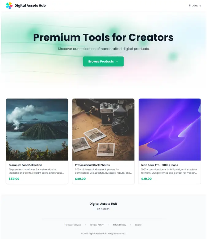 The Grid theme preview