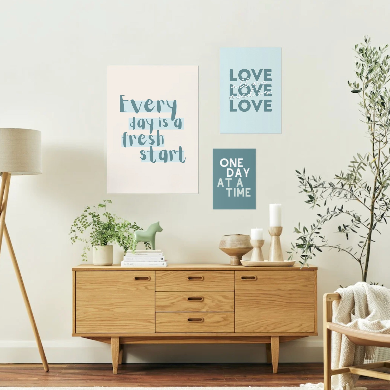 Inspirational Wall Art Printable Set | Editable Motivational Quote Posters | Digital - Thumbnail 2