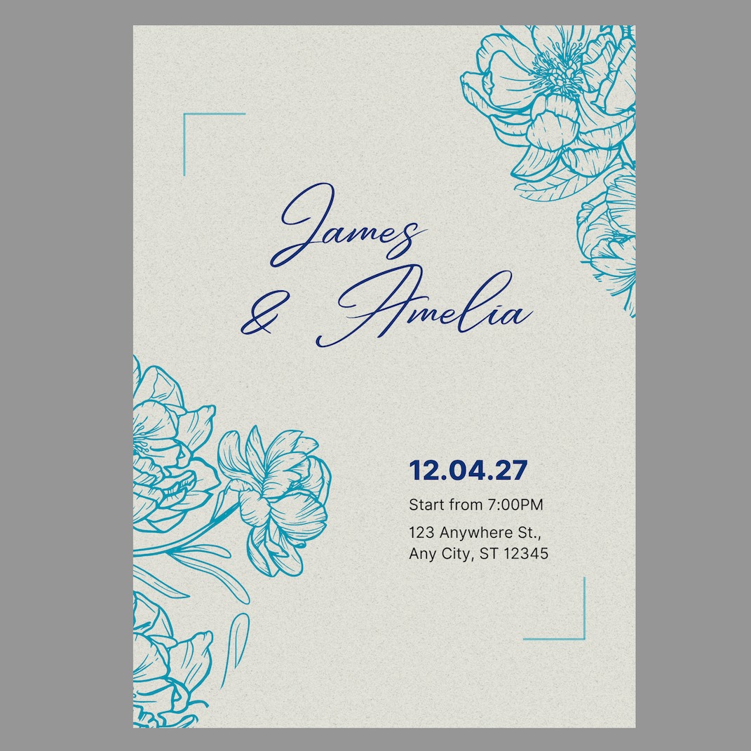 Editable Floral Event Invitation | digital template | Birthday, Wedding, Party - Thumbnail 4