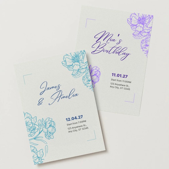 Editable Floral Event Invitation | digital template | Birthday, Wedding, Party - Thumbnail 7